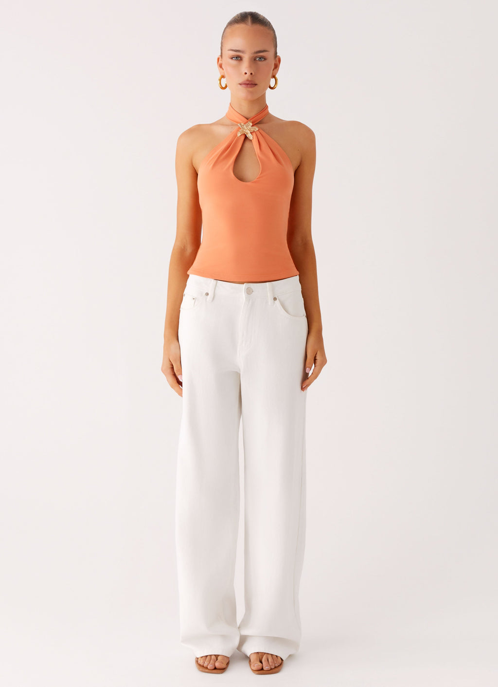 Kirra Halter Top - Peach