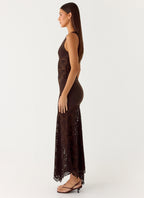 Koka Lace Maxi Dress - Cool Chocolate