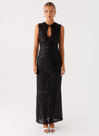 Kore Sequin Maxi Dress - Black
