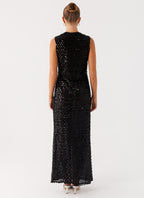 Kore Sequin Maxi Dress - Black