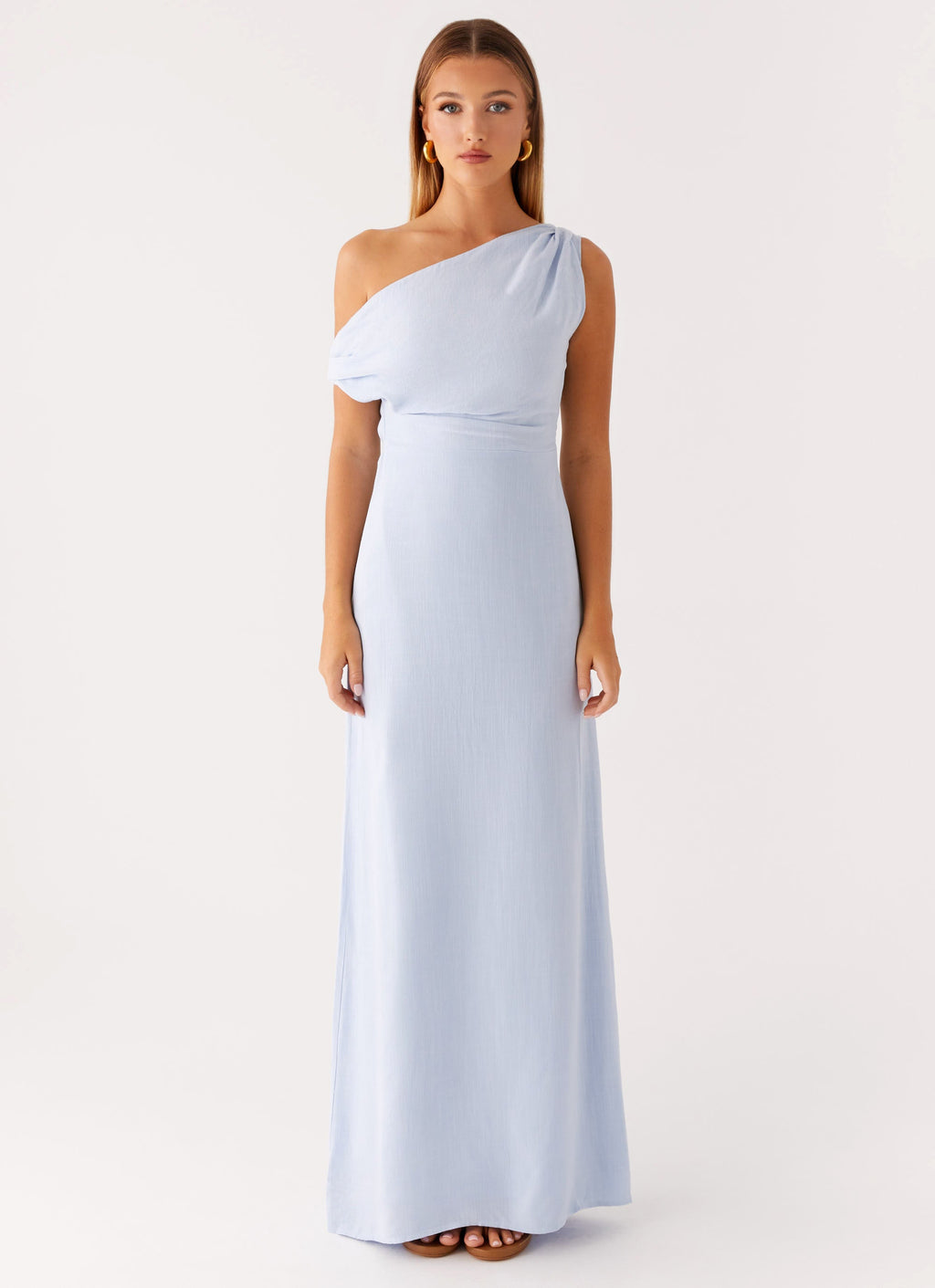 Lady Love Linen Maxi Dress - Blue