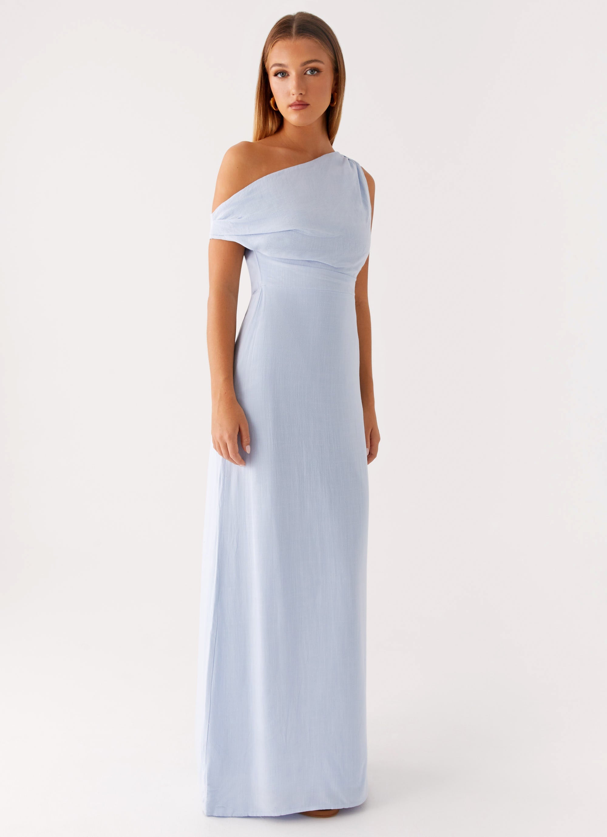 Lady Love Linen Maxi Dress - Blue