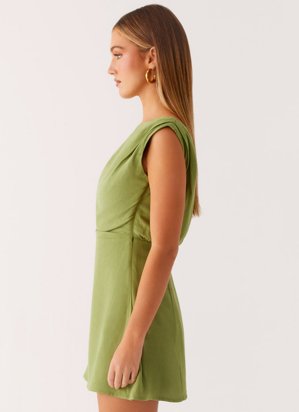 Lady Love Linen Mini Dress - Cactus