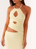 Lanah Cut Out Maxi Dress - Yellow