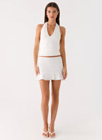 Lavena Halter Top - White