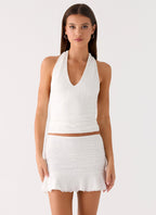 Lavena Halter Top - White