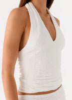 Lavena Halter Top - White