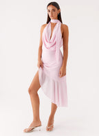 Layna Scarf Midi Dress - Pink