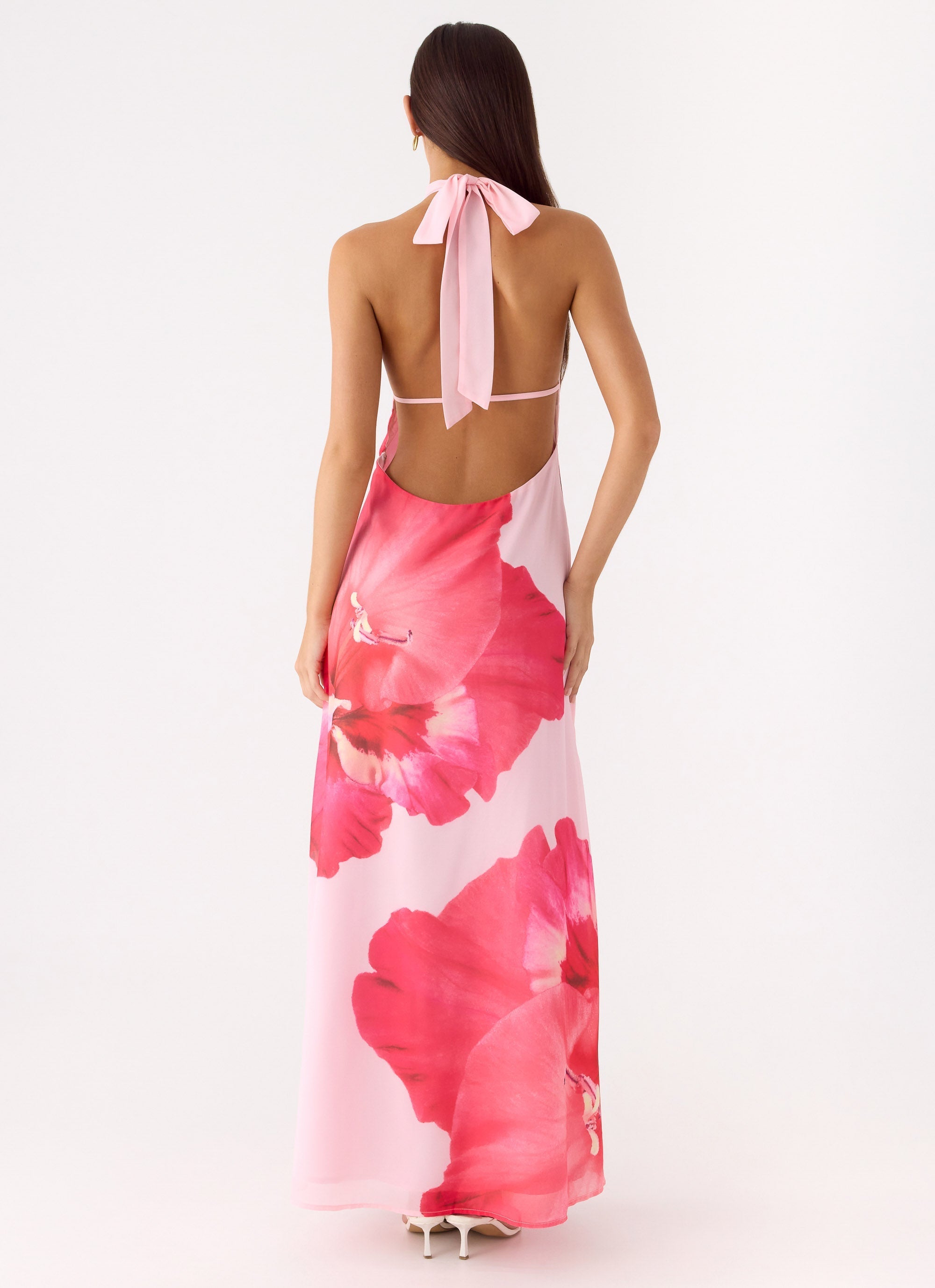 Len Maxi Dress - Pink Floral Spritz