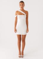 Lena Ruched Mini Dress - Ivory