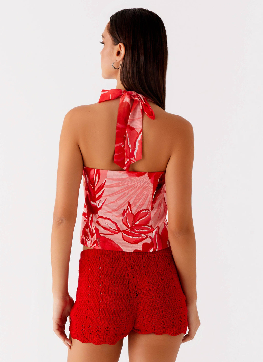 Lets Pretend Halterneck Top - Sicily Sunsets Print