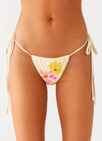 Lissy Bikini Bottoms - Yellow Flower
