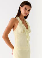 Log In Halter Top - Yellow