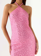 Lorenz Sequin Maxi Dress - Pink