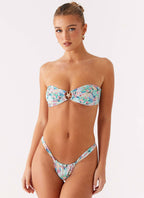 Lory Strapless Bikini Top - Santorini Floral