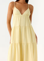 Lotty Linen Maxi Dress - Yellow