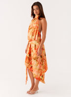 Lou Midi Dress - Sunset Floral