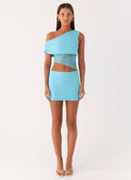 Love Motion Mini Dress - Aqua Blue