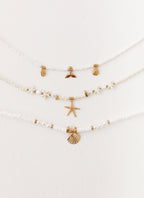 Luca Beaded Necklace - White