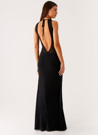 lyria Mesh Maxi Dress - Black