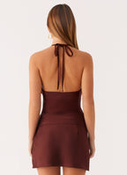 Mabel Halter Top - Chocolate