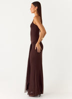 Matoma Bodysuit Maxi Dress - Cool Chocolate