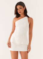 Maysa Low Rise Mini Skirt - Ivory