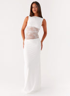 Medina Lace Maxi Dress - White