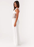 Medina Lace Maxi Dress - White
