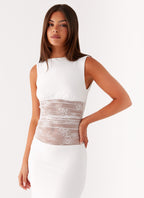 Medina Lace Maxi Dress - White