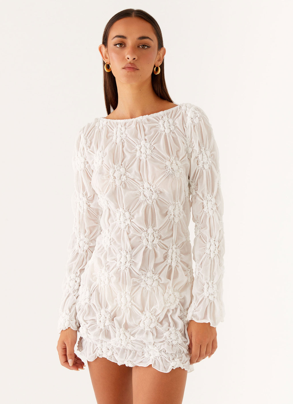 Mia Long Sleeve Dress - Ivory