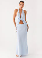 Michaella Chiffon Twist Top - Blue