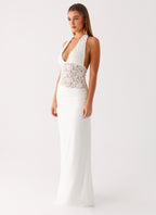 Miri Halter Maxi Dress - Ivory