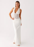 Miri Halter Maxi Dress - Ivory