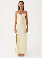 Miss Bloom Maxi Dress - Lemon