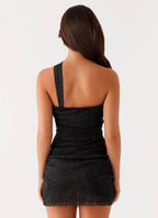 Misty Mesh Mini Dress - Black