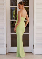 Moara Cut Out Maxi Dress - Lime Green