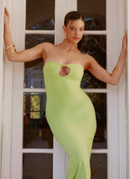 Moara Cut Out Maxi Dress - Lime Green