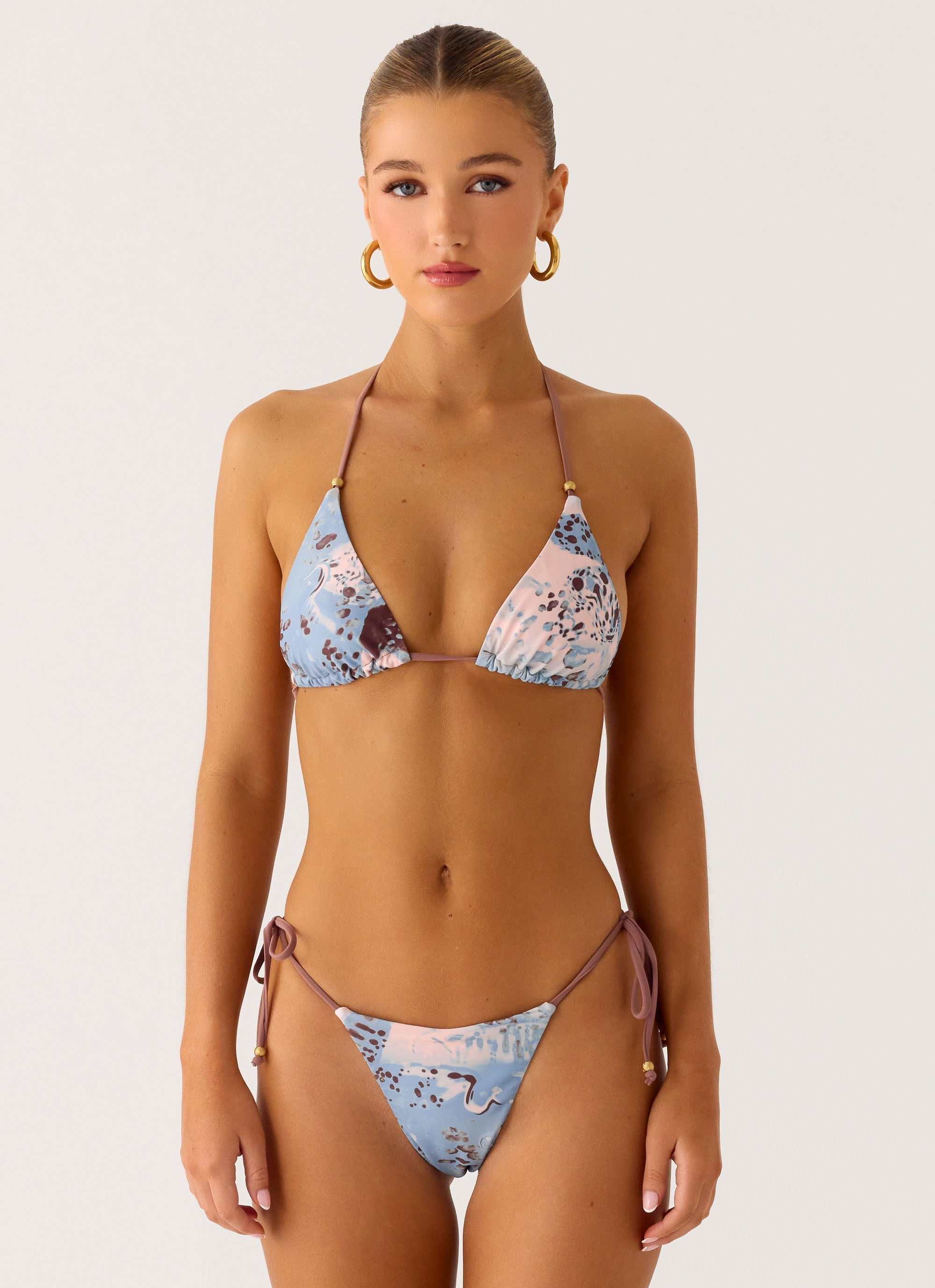 Mommae Bikini Bottoms - Aqua Blur