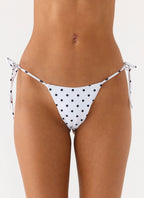 Mommae Bikini Bottoms - White Polkadot