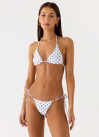 Mommae Bikini Bottoms - White Polkadot