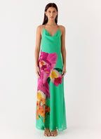 Morning Crush Cowl Maxi Dress - Jungle Bloom