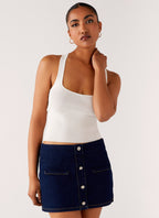 Morrison Denim Mini Skirt - Indigo