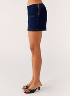 Morrison Denim Mini Skirt - Indigo