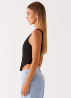 Narelle Corset Top - Black