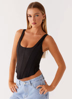 Narelle Corset Top - Black
