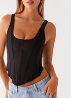 Narelle Corset Top - Black