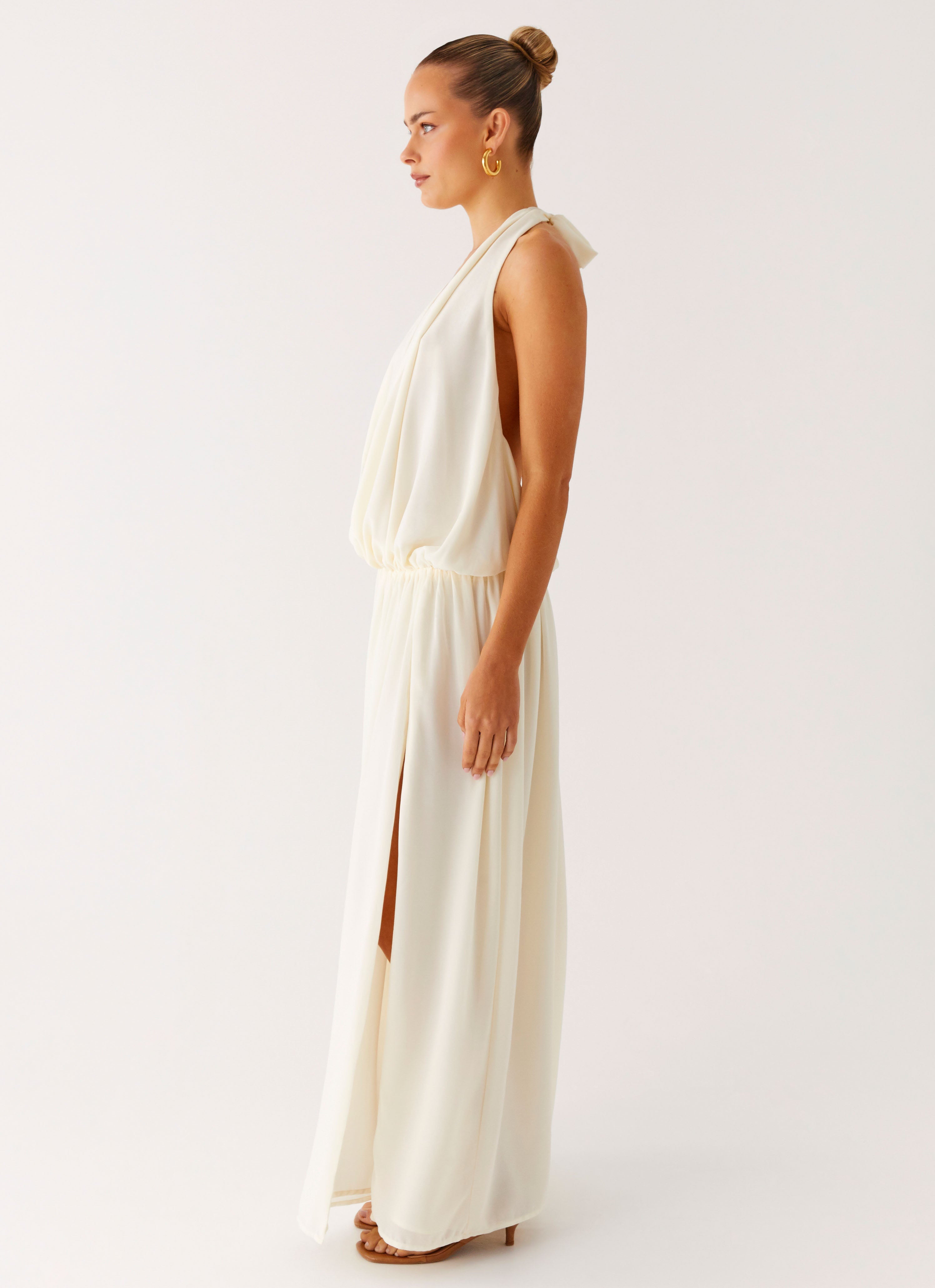 Narlah Halter Maxi Dress - Ivory