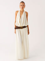 Narlah Halter Maxi Dress - Ivory