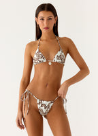 Natti Shell Halter Bikini Top - Vanilla Meadow